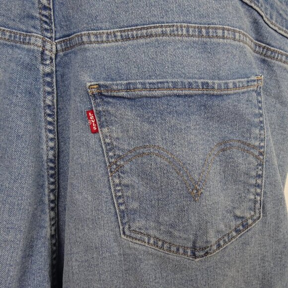 Levi's Shortalls Women's Plus 20W Denim Bib Overalls Cowgirl Festival Country - Picture 5 of 10
